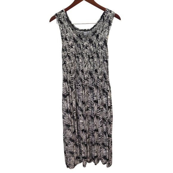 Tybee Island Women's Sundress Size S/M Black & White Side Pockets - Picture 1 of 8